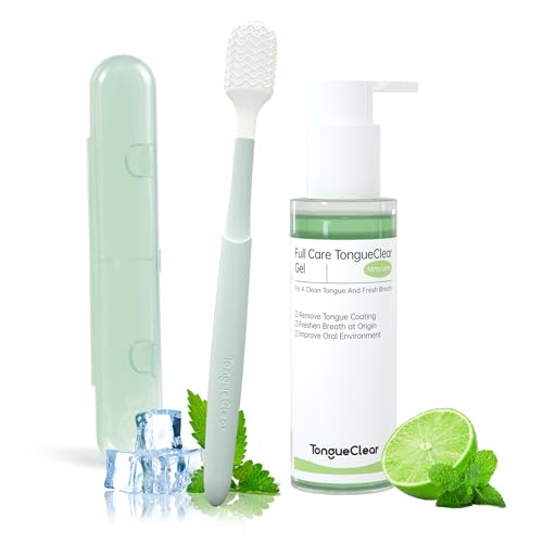 Tongueclear Oral Mucosal Cleaner & Gel Kit | Silicon Oral Cleaner with Air Bag | Mouth Odor Eliminator | Fresh Mint (Set of 1)…