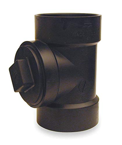 Mueller Industries 4" Cleanout Tee with Plug, Hub x Hub x FNPT Fitting Connection Type