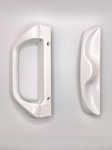 Milgard Smart Touch Patio Door Handleset for The Tuscany Series Sliding Patio Door. Secure Locking Mechanism That Includes Milgard's Smart Touch Feature, Durable White Finish Designed to Last, 6 7/8"