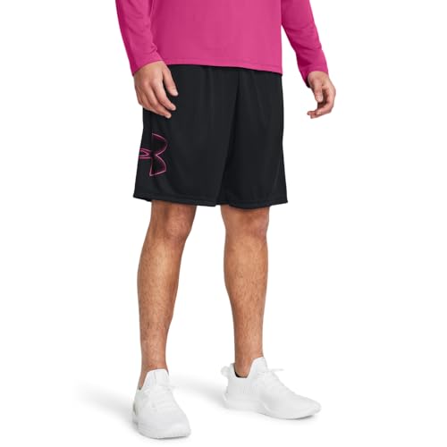 Under Armour Men's Tech Graphic Shorts, (019) Black / / Astro Pink, Medium