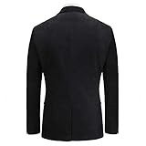 Mens Corduroy Sport Jacket Coat Cotton Slim Fit Two Button Blazer Coat Black S