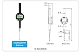 AICEYI Digital dial Gauge, Range 0-2in/50.8mm, Accuracy 0.00004 "in/0.001" mm（Q50）