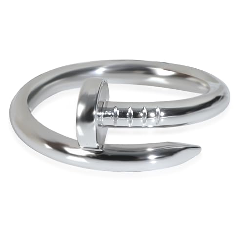 Cartier, Pre-Loved Juste Un Clou Ring, White Gold, 9 US