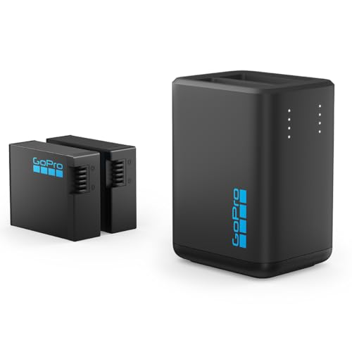 GoPro Dual Battery Charger + 2 Enduro Rechargeable Batteries (HERO13 Black) - Official Accessory