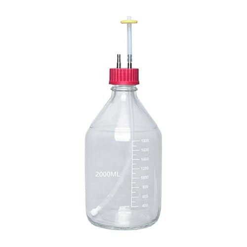 VIGAN 100ML-2000ML Fermentation Tank Replenish Bottle Special Feeding Bottle Reagent Feeding Bottle Anaerobic Bottle GL45 Biological (2000ML)