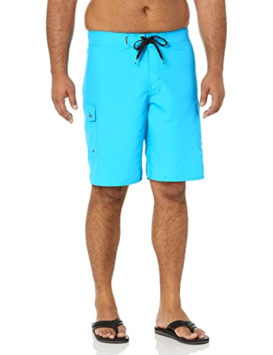 Quiksilver Men's Standard Manic 22 Inch Length Cargo Pocket Boardshort Swim Trunk, Hawaiian Ocean, 42