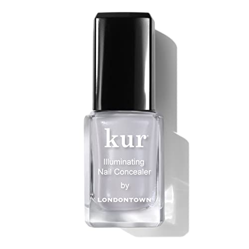 LONDONTOWN Illuminating Nail Concealer, Milky Sheer Quartz Gray Polish - Long Lasting Brightening Lacquer Nail Care for Discolored, Yellowing Nails, .40fl oz
