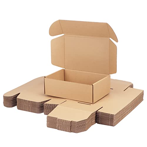 PHAREGE 9x6x3 inch Shipping Boxes Bulk 25 Pack Brown, Tab Lock Tuck Top Mailer Boxes for Packaging Small Business, Small Cardboard Gift Boxes for Wrapping Mailing Present