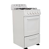 Avanti GRO20P0W GRO20 20" Gas Range Oven with Solid Metal Door, in White