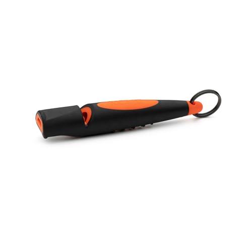 ACME Alpha 210.5 Dog Training Whistle with Enhanced Ergonomic Grip. BPA-Free Plastic. 110 dBA. Standardized Frequency for Smaller Dogs. Weatherproof. Made in The UK (Black on Day Glow Orange)