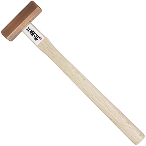 KAKURI Chisel Hammer GENNO 10.5 oz (300g) Japanese Woodworking Carpenter Hammer for Chisel, Plane, Nail, Heavy Duty Japanese Carbon Steel, Bronze Plated Octagonal Head, Wood Handle, Made in JAPAN