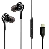 SAMSUNG AKG Earbuds Original USB Type C in-Ear Earbud Headphones with Remote & Mic for Galaxy A53 5G, S22, S21 FE, S20 Ultra, Note 10, Note 10+, S10 Plus - Braided - includes Velvet Pouch - Black