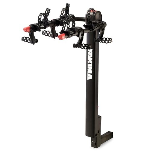 YAKIMA DoubleDown 4 - Tilting Hitch-Mounted Bike Rack for Cars, SUVs, Trucks and More, Fits 1.25” and 2” Hitches, Anti-Sway and Folding Arms, Carries 4 Bikes