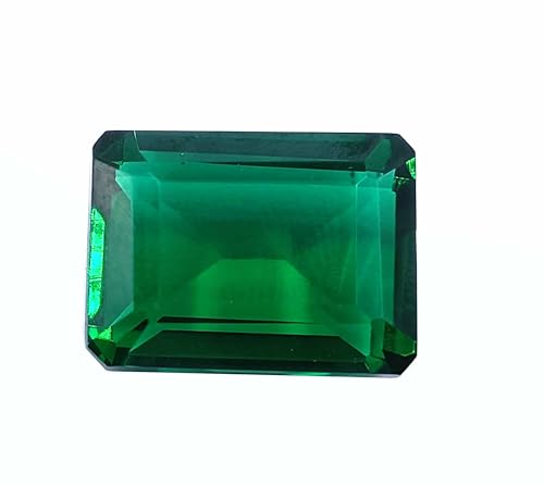 Globalgems Green Emerald 14.55 Carat Natural Certified Loose Gemstone Faceted Emerald Cut Gemstone colombia