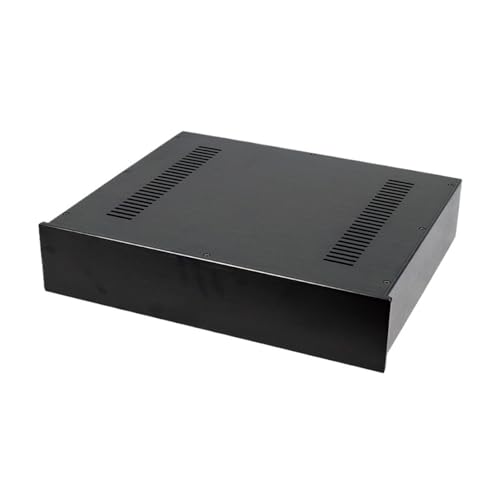 431 * 358 * 92mm All-Aluminum Alloy Power Amplifier Case DAC Preamplifier Chassis Vacuum Tube Amplifier Chassis Shell Box(300 deep Black)