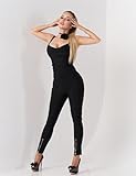 BELLA BARNETT Black Jumpsuit For Women V Neck Womens Jumpsuit Sleeveless Casual Jumpsuit Black Bodysuit Women Jumpsuit