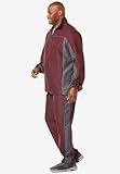 KingSize Men's Big & Tall Long Sleeve Colorblock Tracksuit - 8XL, Navy Colorblock