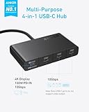 Anker USB-C Hub, Fast 10Gbps USB 3.2 Display Hub, USB-C to 4-Port Hub with 100W Max PD-in for MacBook Pro, iPad, iPhone 15, Surface Pro, Dell and More