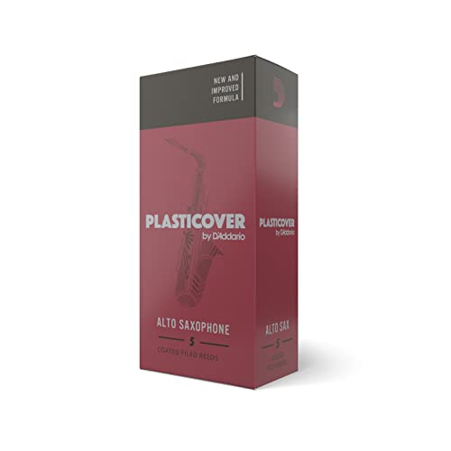 D'Addario Woodwinds Rico Plasticover Alto Sax Reeds, Strength 2.5, 5-pack - RRP05ASX250