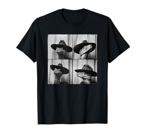 Snake In Cowboy Hat Funny Animal Photobooth Snake Owner T-Shirt
