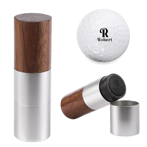 Nameinhea Personalized Golf Ball Stamper, Custom Golf Ball Stamp with Monogram Logo Design, Durable Waterproof Golf Ball Marking Gift for Golf Lover (Style 1)