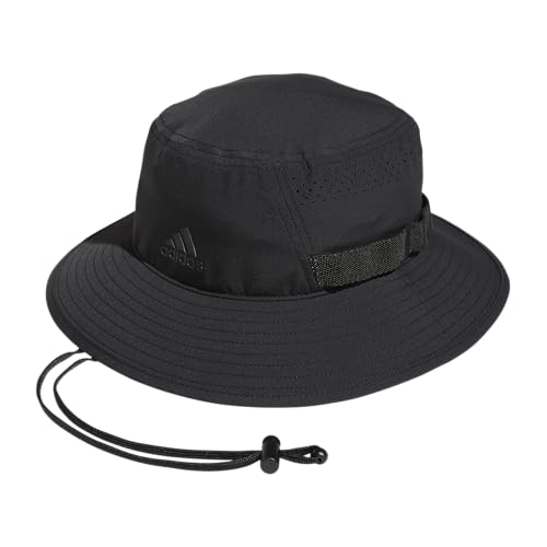 adidas Men's Victory Bucket Hat Outdoors and Sideline Wide Brim Style for Sun Protection, Black/4.0, Large-X-Large