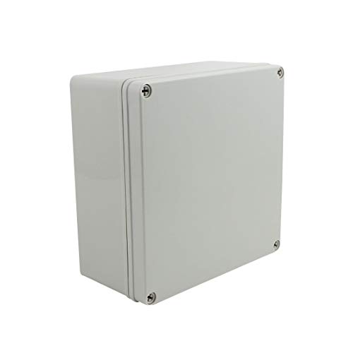 DJC Supply Co. 8" x8" x4" Weather & Dust Proof IP65 PS Plastic Universal Electrical Junction Conduit Box and DIY Project Enclosure, Use for Outdoor and Indoor (1 Pack)