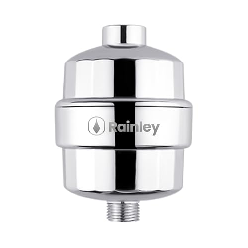 Bossa Shower Filter by Rainley with MicronFlo Cartridge Removing Chlorine, Heavy Metals, Hard Water, Impurities, Anti-Clog for High-Pressure Flow, BPA-Free, Easy Install, Fits 1/2-Inch IPS Shower Arms