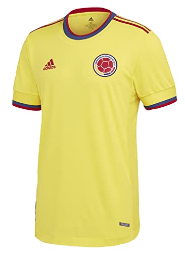 adidas Men's Colombia Home Authentic Soccer Jersey (Small) Bright Yellow
