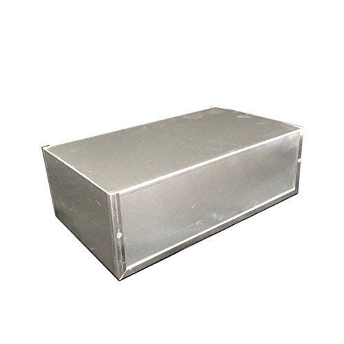 BUD Industries CU-3011-A Electronics Minibox– Aluminum Electric Supply 12" L x 7" W x 4" H, Natural, Smooth Gray