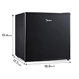 Midea WHS-65LB1 Compact Single Reversible Door Refrigerator, 1.6 Cubic Feet, Black & Farberware Compact Countertop Microwave Oven, 0.7 Cu. Ft. 700-Watt with LED Lighting, Retro Black