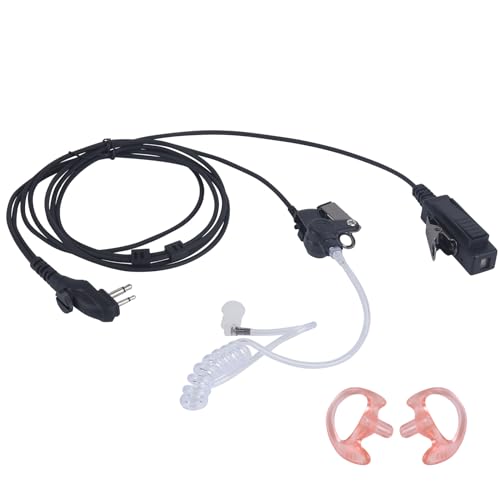 JUYODE BD502i BD552i Acoustic Tube Earpiece Walkie Talkie Headset with PTT Mic for HYT Hytera BD502 PD502 PD562 PD402 PD482 PD502i PD402i PD482i PD562i TC-508 TC-580 TC-610 RCA RDR2500 2550 2600 XR150