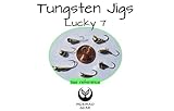 Tungsten Gold Ice Fishing Jigs - Lucky 7 Pack 4-6mm 1-2gm #8-10 Hook Lure Bait Walleye Crappie Panfish Trout