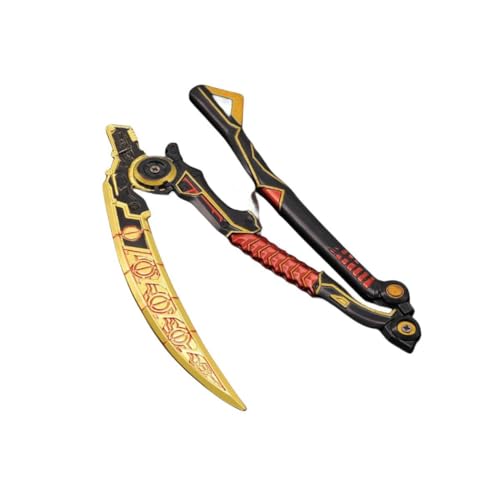 RINA Revenant Heirloom Metal Dead Man Curve APEX Legends Season 10 Action Figures Toys Game Collection Gift Party Supplies Desk Decoration Backpack Pendant Gift (Foldable) Yellow