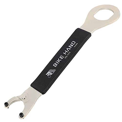 BikeHand Bike Bicycle Bottom Bracket 36mm Wrench Flat Cup and Adjustable Pin Lock Ring Spanner Install Remover Wrench Tool for Cup-and-Cone Systems