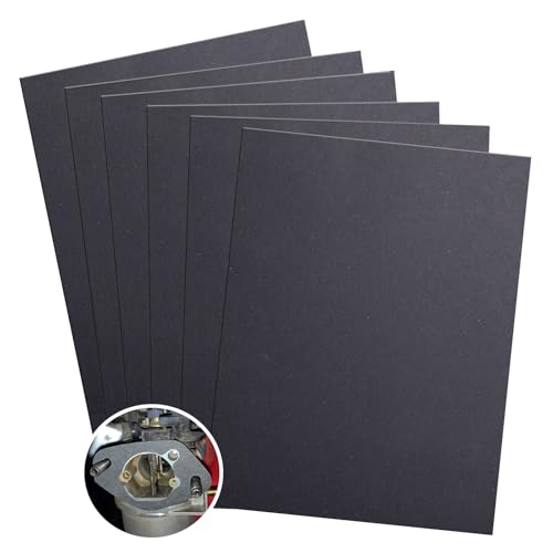 6 Pcs Non-Asbestos Gasket Material Sheet - High Temperature Gasket Paper, 15 x 11.8 Inches, 0.8mm, 1mm & 1.2mm Thickness, Ideal for DIY Gasoline & Diesel Engine Maintenance and Repairs
