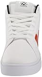 HEELYS Men's Racer Mid Wheeled Heel Shoe, White/Black/Yellow, 9