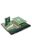 ihvan online Prayer Gift Set for Men & Women, Muslim Prayer Rug, Salah Mat, Beads Taasbih, Arabic Holy Quran, Islamic Gift Set for Ramadan & Eid, Green