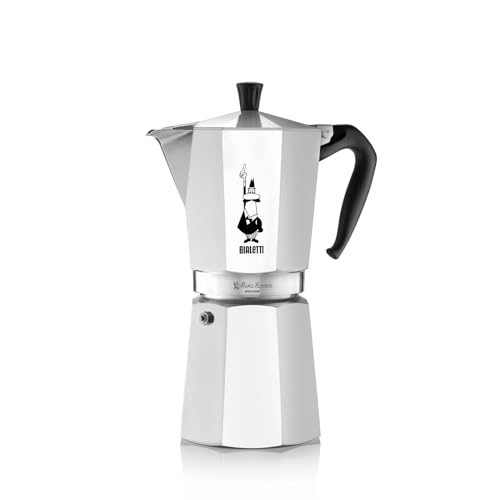 Bialetti - Moka Express: Iconic Stovetop Espresso Maker, Makes Real Italian Coffee, Moka Pot 12 Cups (22 Oz - 670 Ml), Aluminium, Silver