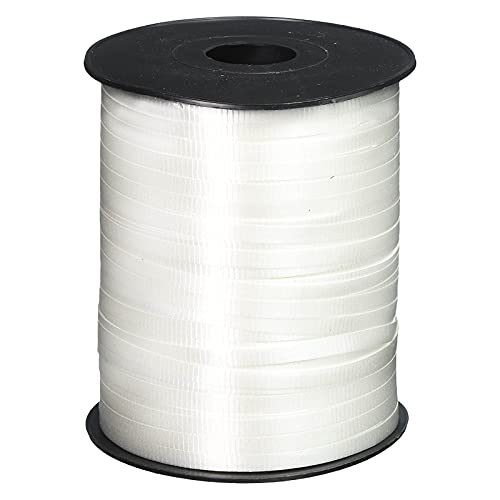ZOOYOO 500 Yards White Crimped Curling Ribbon Balloon String Roll Balloon Curling Ribbon for Decoration Balloon Accessories