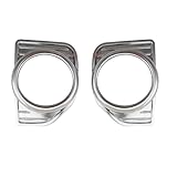 Auto-Tech 2pcs ABS Chrome Front Light Fog Lamp Frame Cover Trim Decorative Replacement for Toyota Hiace 2014-2018