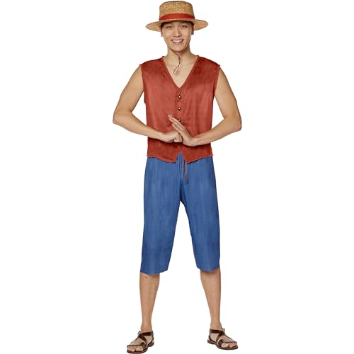 InSpirit Designs One Piece Adult Monkey D. Luffy Costume | Officially licensed | One Piece Live Action | Anime Costumes, L