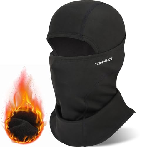 Balaclava Ski Mask Windproof Thermal Winter Face Mask for Men Women Full Face Cover for Cold Weather Skiing Motorcycle Black