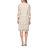 Alex Evenings Women's Short Embroidered Jacket Dress, Perfect for Wedding Guest, Formal Events (Petite and Regular Sizes), Taupe Mock, 12