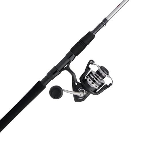 PENN 7’ Pursuit IV 2-Piece Fishing Rod and Reel (Size 4000) Inshore Spinning Combos, 7’, 2 Graphite Composite Fishing Rod with 5 Reel, Durable and Lightweight, Black/Silver