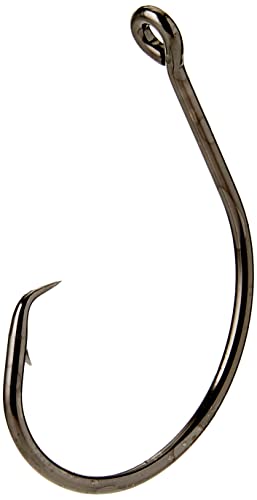 Mustad Demon Perfect® Inline Circle Hook - 1X Fine Fishing Hook, Wide Gap Circle Hook, Ideal for Saltwater & Freshwater Fishing, Original Design Big Fishing Hook, Black Nickel, 4/0, Pack of 100