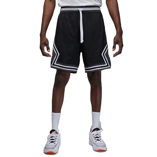 NIKE Jordan Dri-FIT Sport Men's Woven Diamond Shorts (Black/White/Dark Shadow/White, FB7580-010) Size X-Large