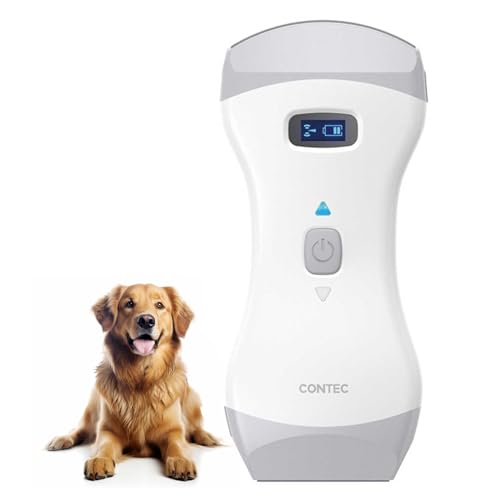 CONTEC Veterinary Color Doppler Ultrasound Machine Handheld Convex & Linear Probe for Animals Pet with WiFi and Software for Horse Sheep Dog Cat Pig Diagnostic in Farm Clinic Home CMS1600B-VET