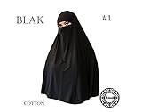 AMAL Niqab Muslim Nikab Women Burka Overhead Jilbab Long Hijab Abaya Khimar (Black)