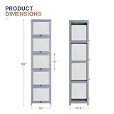 MoNiBloom 68" Tall Slim Narrow Clear Display Cabinet with Acrylic Door Curio Cabinet Display Case Corner Shelves Collection Display Case, Gray